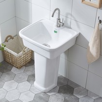 Balcony Laundry Pool Ceramic Basin column basin Deep water tank Wash Basin Single Trough Washroom Washbasin Small Number Laundry Tank