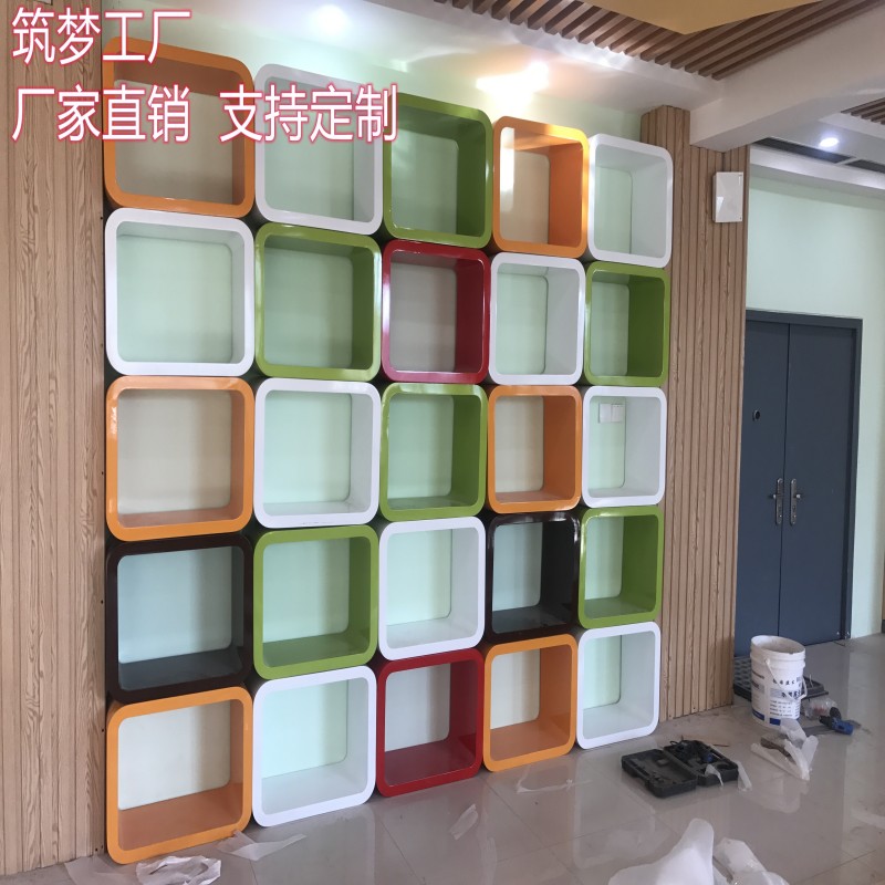 Custom hollow paint lattice display platform platform combination cabinet bookcase display rack showcase base water table clothing store