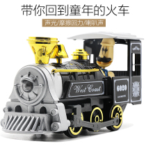 Simulation vintage steam electric 5 small train model toy 3 Childrens suit 4 year old road track boys parking lot