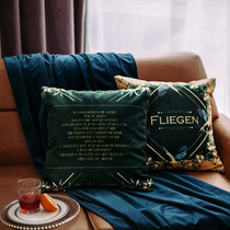 Dark green parrot American pastoral pillow waterproof sofa pillow light luxury retro cushion bedroom bedside backrest waist pillow