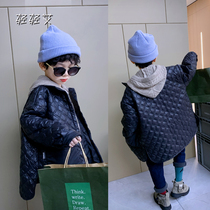 Homemade boys autumn and winter thin jacket cotton coat 2020 new childrens Korean version of the big childrens cotton clothes foreign style winter clothing tide