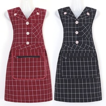 Lengthened pure cotton apron without sleeveless waistcoat Kitchen Anti Oil Stain Adult Hood Clothing Fashion Woman for Korean version