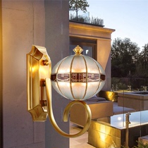 Total Copper Outdoor Waterproof Wall Lamp Led American Living-room Bedroom Balcony Hallway Gangway Ladder Light Outdoor Wall Lamp