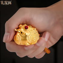 Courtesy of Lilly Hsing Fortune Pure Bronze Gold Toad Swing Piece Transfer Money Handlebar Piece Creativity To Give Play Bronze To Friend Bag Pendant With Bag Pendant