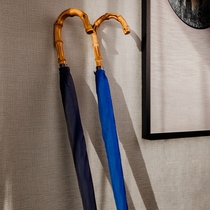 British handmade retro bamboo festival gentlemans umbrella high-end catwalk anti-rainstorm curved handle straight rod oversized quick-dry long handle umbrella