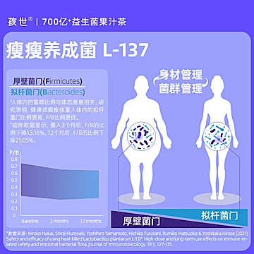 【孩世】益生菌果汁后生元健康膳食茶4盒[10元优惠券]-寻折猪