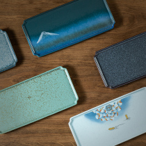 Tea tray Household ceramic dry bubble small tea table Rectangular Kung Fu tea set Coarse ceramic dry bubble table simple tea sea tray