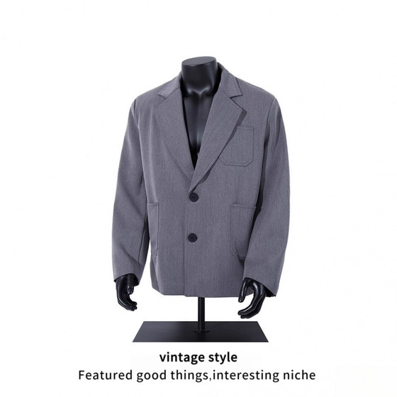 New autumn high-quality simple casual loose blazer American street style single-breasted versatile long-sleeved jacket
New autumn high-quality simple casual loose blazer American street style single-breasted versatile long-sleeved jacket