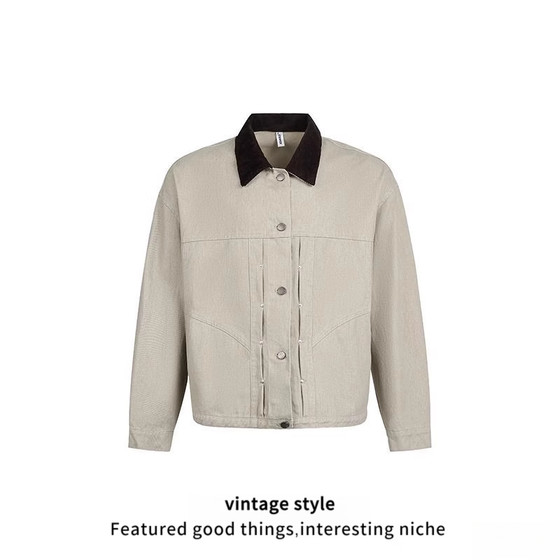 2025 autumn new American street trend simple jacket jacket high street silhouette niche lapel retro trend versatile
2025 autumn new American street trend simple jacket jacket high street silhouette niche lapel retro trend versatile