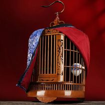 Bird Cage Old Bamboo Painting Brow Cage Full boutique Eight Gothic Large Number of Artisanal Hollowed-out Carved Flower Birds Bamboo Bird Cage Luxury