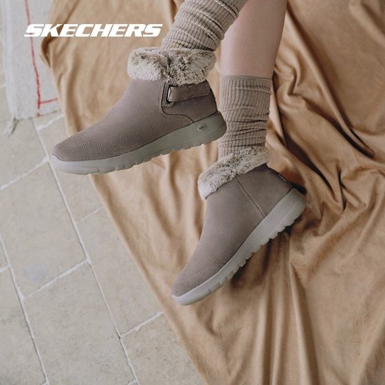 Skechers 정품 여성용 부츠 2024 Winter New Snow Boots Anti-Slip 따뜻한 하이 탑 신발 Skechers 정품 여성용 부츠 2024 Winter New Snow Boots Anti-Slip 따뜻한 하이 탑 신발
