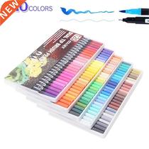 120 Colors Brush Pen Art Markers Watercolor Fine Liner Dual