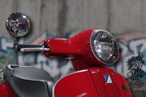 Jinjira BD300 modified Taiwan retro motorcycle round metal side rearview mirror mirror large field of view universal