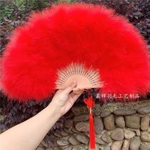 Shanghai feather fan decorated dance fan fan fan fan fan fur show bandrobe thicker all-wool adult China