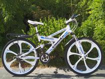 Teanter adapted bike mountain bike for men and women bikes front and back shock absorbing double disc brake with backseat mountain cross country soft