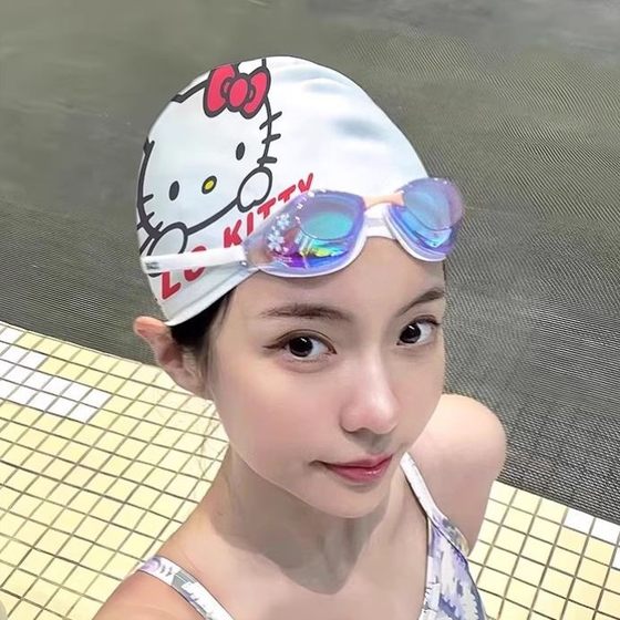 Pingu Penguin 수영 모자는 머리를 썰지 않고 긴 머리를 가진 여성을위한 수영 캡과 높은 외관 귀여운 방수 실리콘 큰 머리 둘레 재미 Pingu Penguin 수영 모자는 머리를 썰지 않고 긴 머리를 가진 여성을위한 수영 캡과 높은 외관 귀여운 방수 실리콘 큰 머리 둘레 재미
