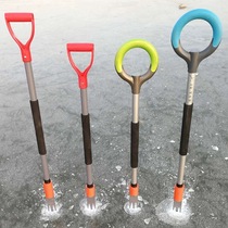 Three-teeth ice chilled ice shell winter fishing equipped with manganese steel chiller manual ice cone ice cave tool glacier
