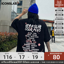 ICONSLAB Joint SSUR Plus City Cruise Short Sleeve 2021 Summer New National Trend T-Shirt Unisex Loose Fashion