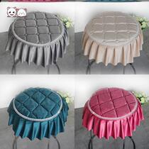 Garden stool cover round hotel bench round stool cushion cloth art cushion strap universal all-bag home European style small