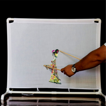 White Curtain props to perform West Journey to the leather shadow puppeteThe puppetey The Artisanal Diy Kindergarten