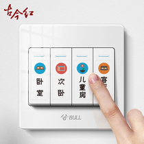 Switch logo sticker light extravagant distribution box marking night light home panel protective sleeve lamp post creative switch label
