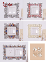 Eurostyle switch rims cover light lavish Wash Home Cover Ugly protective sleeves Brief Creative Shatter socket Decorative Wall Sticker
