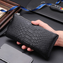 Handbags Male genuine leather wallet Mens long Zip Hand Grab Bag Small Number Hand Grip Bag Large Capacity Bull Leather Mobile Phone Bag man