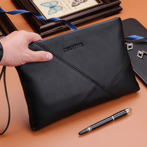 Hand Grab Bag Men Genuine Leather Handbag Mens Wallet Bag Mens Hand Grip Bag Business Casual Large Capacity Wallet Man Bag Cow Leather