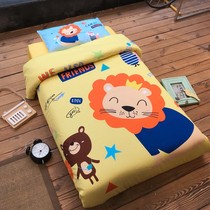 Childrens animal cartoon three pieces of cotton cotton cotton Lion King 60s Xinjiang Longwool cotton mattress is set