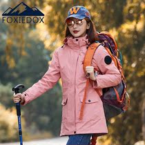 FoxieDox submachine womens three-in-one medium length down cotton liner thickened jacket for mens autumn and winter boomer