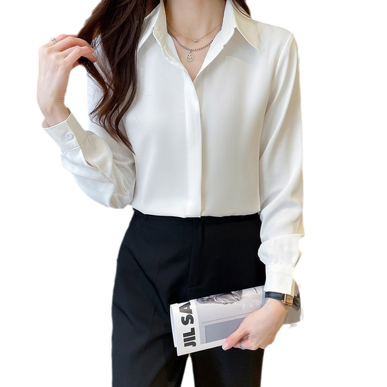 Spring and summer white shirt for women's professional blue long-sleeved large-size fat girl interview formal shirt work clothes anti-exposed buckle
Spring and summer white shirt for women's professional blue long-sleeved large-size fat girl interview formal shirt work clothes anti-exposed buckle