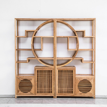 Bogu frame partition solid wood multi-treasure cabinet Chinese tea cabinet swing frame multilayer tea rack shelve brief modern ground floor