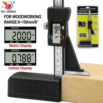 Electronic digital cursor height ruler woodwork table saw height ruler 0 - 150mm number height scale