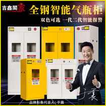 Laboratory all-steel explosion-proof gas bottle cabinet safety cabinet double bottle gas tank acetylene single bottle liquefied gas cylinder storage cabinet
