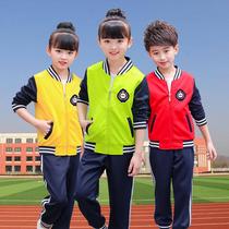 School uniform elementary school children's suit class clothes kindergarten costume autumn spring and autumn sports British spring