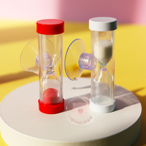 Kindergarten early education creative cute classroom 3 three-minute timer Teaching aid time toy childrens suction cup hourglass