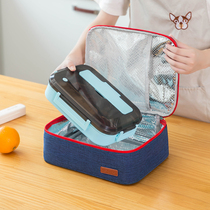 Flat lunch box Hand bag summer office workers simple thermal insulation bag large capacity primary school lunch bag aluminum foil waterproof