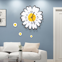 Creative Net red Daisy Wall Clock home personality art clock modern simple bedroom clock Silent Wall watch