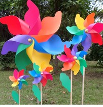 Windmill toys children's playground garden park color courtyard decoration hand holding super large national day decoration with pole