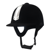 Equestrian training competition equipment Equestrian protective helmet velvet surface protection breathable riding helmet male and female knights hat