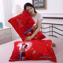 The new velvet pillowcase a pair of winter 1 pillowcase coral velvet plush flannel pillowcase for single pillow