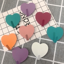 Teenage Girl Hearts Love Free Punch Strong Hook Creative Wall Sticky Hook Dormitory Bathroom Door Rear Wall Sticking Hook