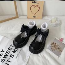 Pig Waist Sub Shoes 35-44 Yard Women Shoes Day Ensemble Jk Pine Pastry Thick Bottom 100 Lap Small Leather Shoes With Mary Precious Shoes