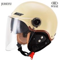 3C certified electric car mens helmets womens four seasons universal light poop half-armor winter motorcycles safely impersonated