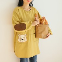 New apron cotton foreign style 2021 popular fashion female Korean trend Korean good looking funny creative soft
