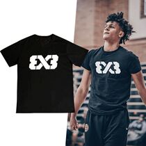 Wei Yi 3x3 Basketball Short Sleeve American Basketball Training Suit Shooting Suit Men's Sports T-shirt Quick Drying Breathable 3V3 Loose