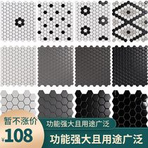 Nordic simple small hexagonal ceramic mosaic kitchen toilet ceramic tile bathroom balcony restaurant decorative wall and floor tiles