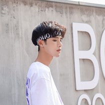 Headscarf male Japanese hair band Cool boys street around Japan and South Korea short hair spring pullover female tied hair student tide hip-hop style