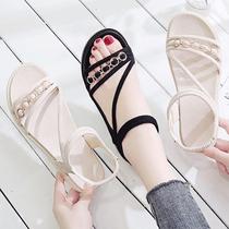 Pregnant Woman Sandals Summer Outwear Women Summer Soft Bottom Non-slip Soft Light Summer Flat Bottom Heels with new 2022 Wonder Woman craze