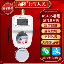 Shanghai Peoples intelligent remote prepaid water meter wired 485 rental room apartment water 4 points remote meter reading